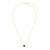 14k Yellow Gold 17 inch Necklace with Round Garnet