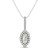 Marquis Shape Diamond Halo Pendant in 14k White Gold (2/3 cttw)