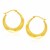 Rope Texture Graduated Hoop Earrings in 14k Yellow Gold