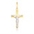 Classic Crucifix Pendant in 14k Two Tone Gold