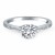 Diamond Accent Engagement Ring Mounting in 14k White Gold