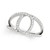 Loop Design Dual Band Ring with Diamonds in 14k White Gold (1/2 cttw)