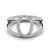 Loop Design Dual Band Ring with Diamonds in 14k White Gold (1/2 cttw)