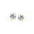 Faceted White Cubic Zirconia Stud Earrings in 14k Yellow Gold(5mm)