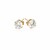 Faceted White Cubic Zirconia Stud Earrings in 14k Yellow Gold(5mm)