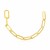 14k Yellow Gold Rounded Paperclip Chain Necklace