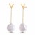 14k Yellow Gold Tesoro Pearl Drop Earrings