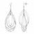 Sterling Silver Textured Teardrop Motif Dangle Earrings