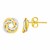 14k Two Tone Gold Love Knot Earrings