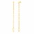 14k Yellow Gold Long Paperclip Chain Dangle Earrings