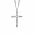 Cross Pendant with Diamonds in Sterling Silver