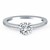 Channel Set Cathedral Engagement Ring Mounting in 14k White Gold