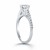 Micro Prong Diamond Cathedral Engagement Ring Mounting in 14k White Gold