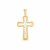 14k Two Tone Gold High Polish Diamond Cut Cross Pendant