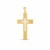 14k Two Tone Gold High Polish Diamond Cut Cross Pendant