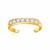 Cubic Zirconia Accented Toe Ring in 14k Yellow Gold 