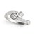 Bezel Set Two Stone Round Diamond Ring in 14k White Gold (5/8 cttw)