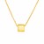 14k Yellow Gold with Shiny Square Pendant