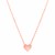 14k Rose Gold Polished Mini Heart Necklace