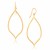 Marquise Style Polished Earrings in 14k Yellow Gold