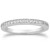 Pave Diamond Milgrain Wedding Ring Band in 14k White Gold