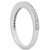 Pave Diamond Milgrain Wedding Ring Band in 14k White Gold