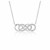 Double Infinity Diamond Pendant in 14k White Gold