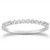 Single Shared Prong Diamond Wedding Ring Band in 14k White Gold