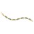 14k Yellow Gold Malachite Paperclip Gem Link Bracelet (7.00 mm)