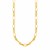 14k Yellow Gold Twisted and Polished Link Necklace