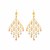 Textured Chandelier Earrings with Ball Drops in 14k Tri Color Gold