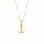 14k Yellow Gold Cable Chain with Anchor Pendant