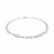 Hammered Oval Link Anklet in 14k White Gold