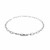 Hammered Oval Link Anklet in 14k White Gold