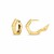 14k Yellow Gold Bamboo Huggie Hoops