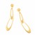 14k Yellow Gold Italian Oval Link Earrings