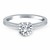 Engagement Ring Mounting with Diamond Channel Set Band in 14k White Gold