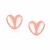 Polished Puffed Heart Earrings in 14k Rose Gold