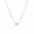 14k Yellow Gold 17 inch Necklace with Round Blue Topaz