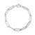 14K White Gold Extra Wide Paperclip Chain Bracelet (6.10 mm)