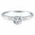 Tapered Baguette Diamond Engagement Ring Mounting in 14k White Gold