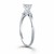 Tapered Baguette Diamond Engagement Ring Mounting in 14k White Gold