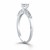 Shared Prong Accent Diamond Engagement Ring Mounting in 14k White Gold