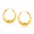 Textured Graduated Hoop Earrings in 14k Yellow Gold