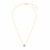 14k Yellow Gold 17 inch Necklace with Cushion Blue Topaz