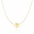 Sliding Puffed Star Charm Chain Necklace in 14k Yellow Gold