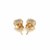 Faceted White Cubic Zirconia Stud Earrings in 14k Yellow Gold(7mm)