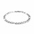 Solid Figaro Bracelet in 14k White Gold  (6.00 mm)