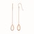 Textured Pear Shaped Long Drop Earrings in 14k Rose Gold