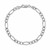 Solid Figaro Bracelet in 14k White Gold  (4.50 mm)